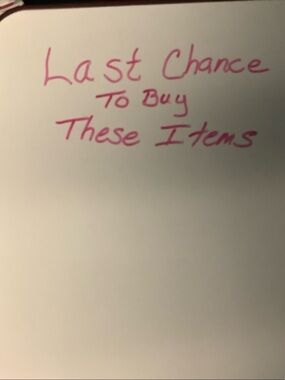 LAST CHANCE TO BUY